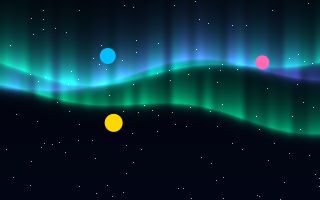 aurora: The northern lights over a night sky.