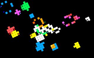 look("comic"): A few flat colours, printed in dots.